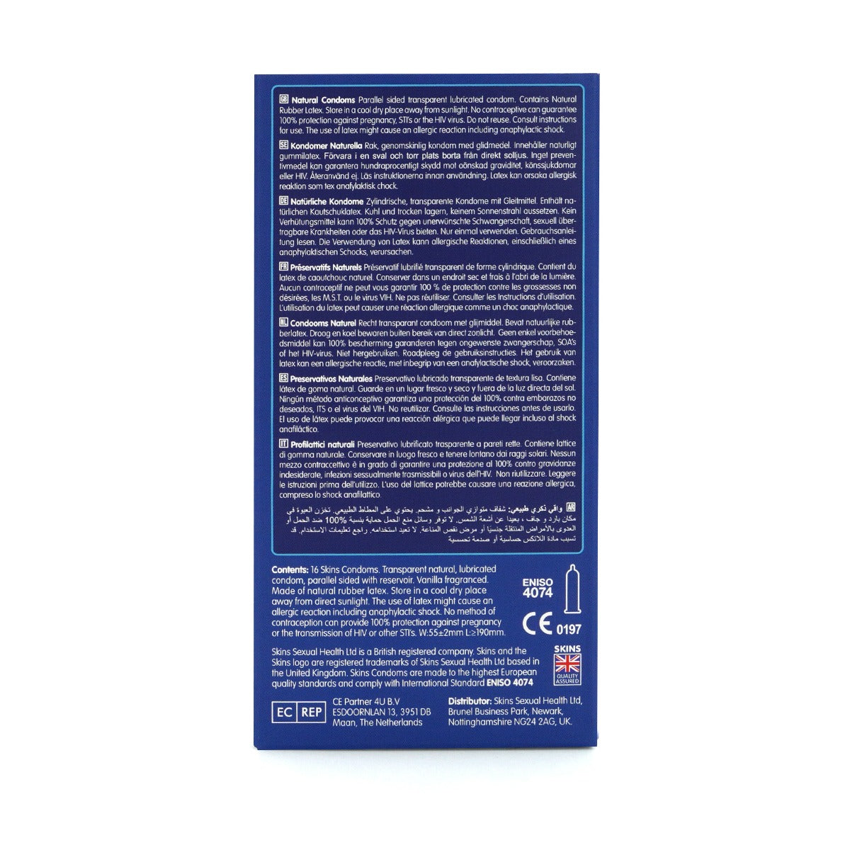 Skins Condoms Natural – 16-Pack Condom Value Pack in Easy-Access Storage Box > Essentials > Condoms