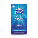 Skins Condoms Natural – 16-Pack Condom Value Pack in Easy-Access Storage Box > Essentials > Condoms