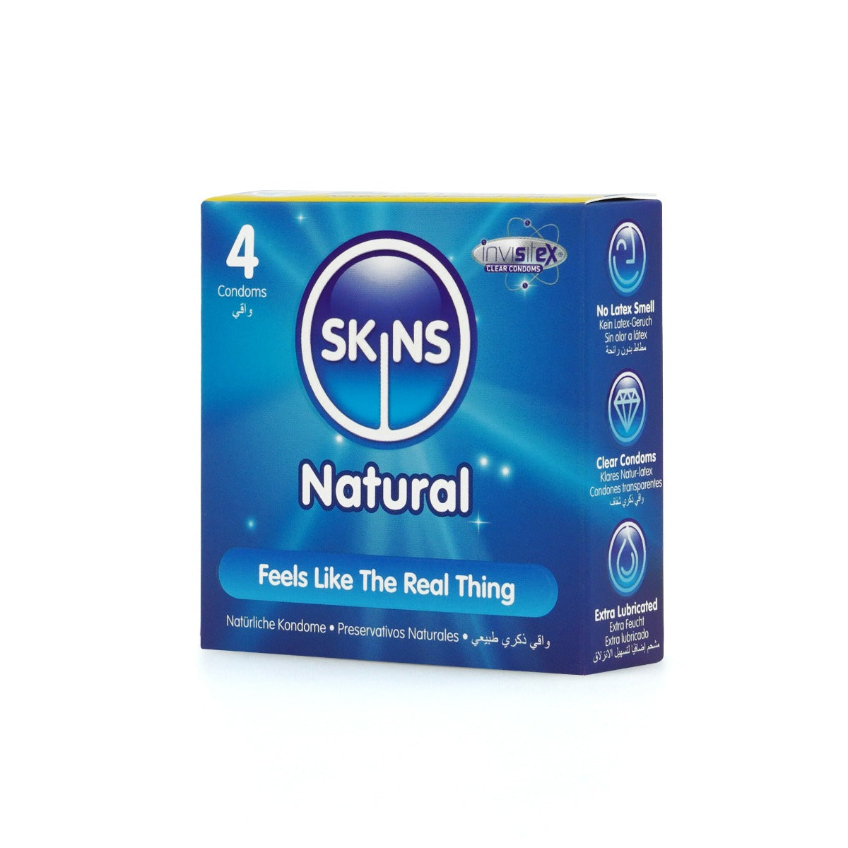 Skins Natural Condoms – Premium Quality Latex 4 Pack Condom > Essentials > Condoms