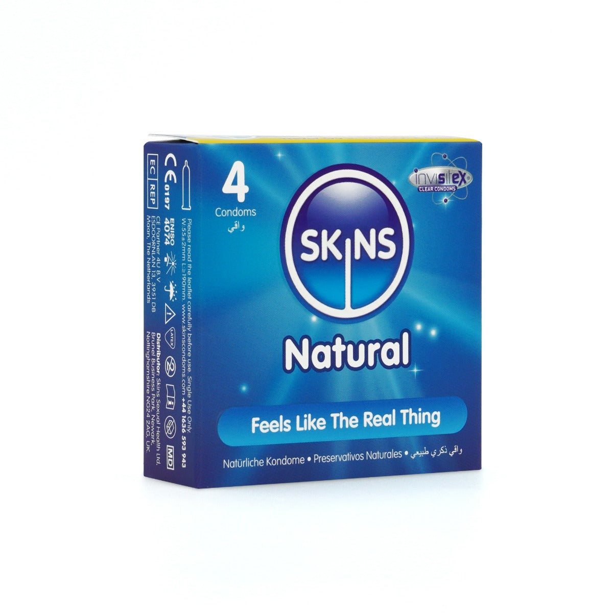 Skins Natural Condoms – Premium Quality Latex 4 Pack Condom > Essentials > Condoms