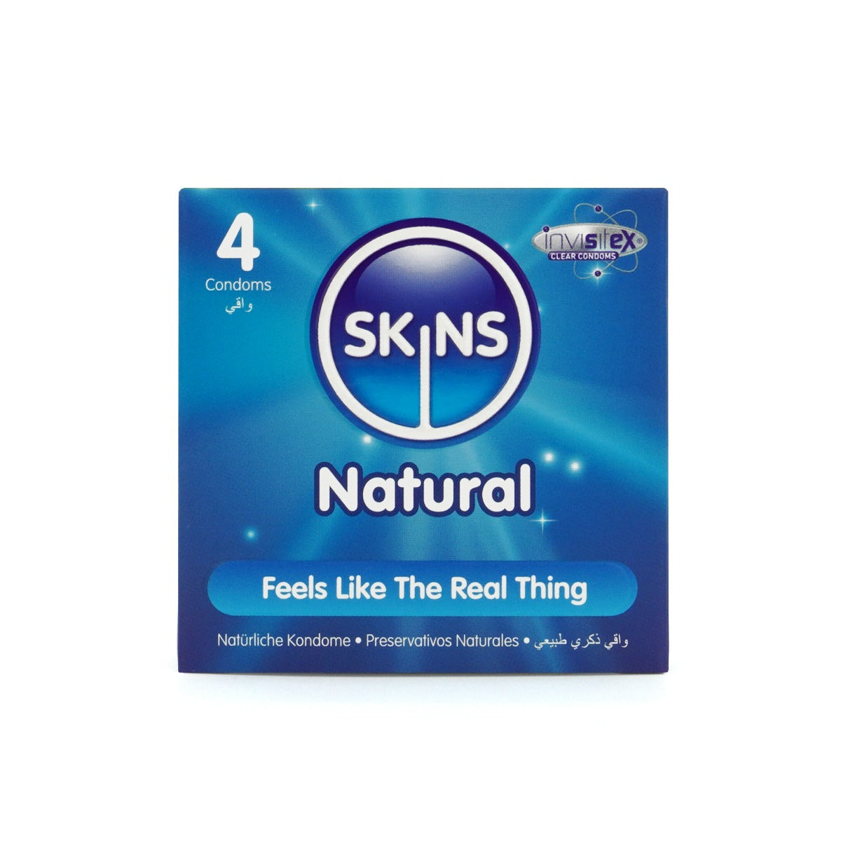Skins Natural Condoms – Premium Quality Latex 4 Pack Condom > Essentials > Condoms