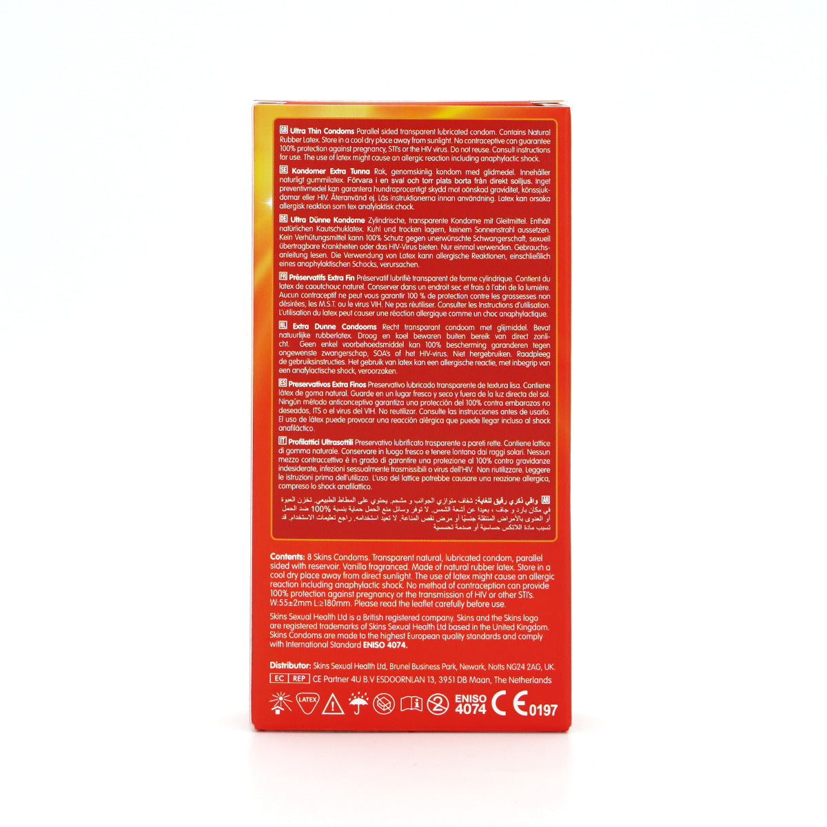 Skins Ultra Thin Condoms 8 Pack – Thin Reliable Protection Condoms > Essentials > Condoms