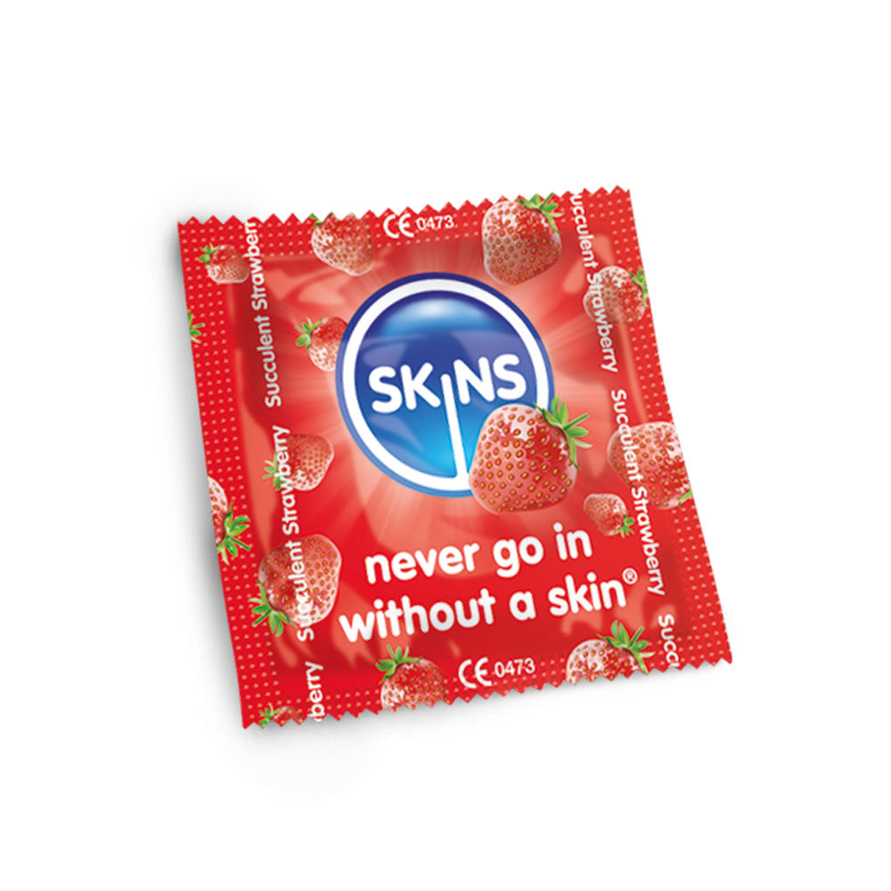 Skins Strawberry Flavour Ultra-Thin Extra Lubricated Condoms – Natural Feel Condom Default Title > Essentials > Condoms