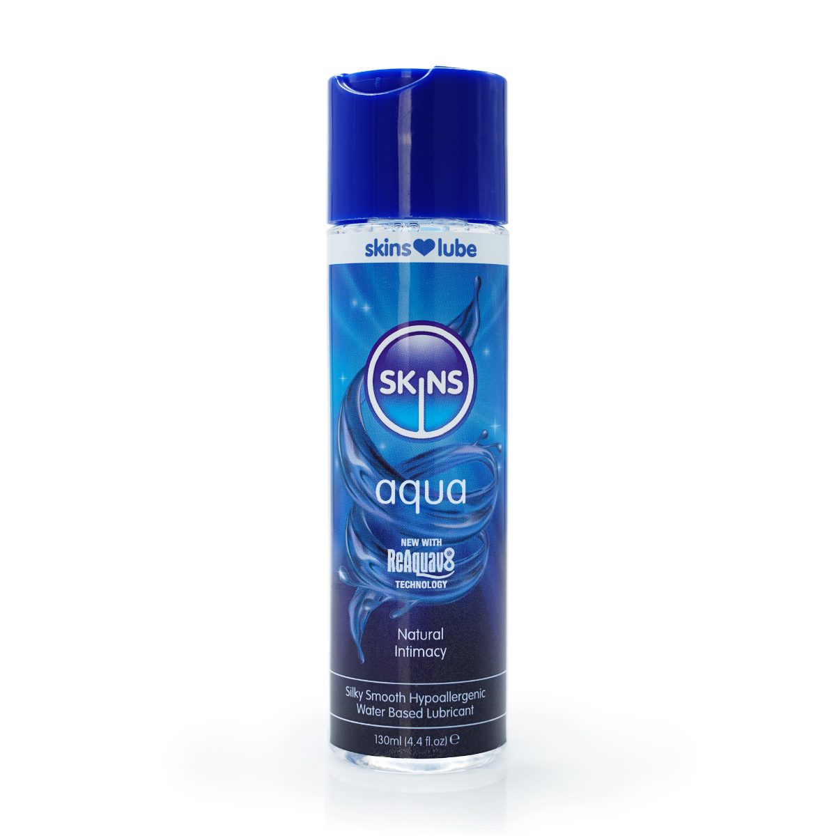 Skins Aqua Water-Based Lubricant 4.4 oz Medical-Grade with ReAquav8 Technology > Lube > Water Based