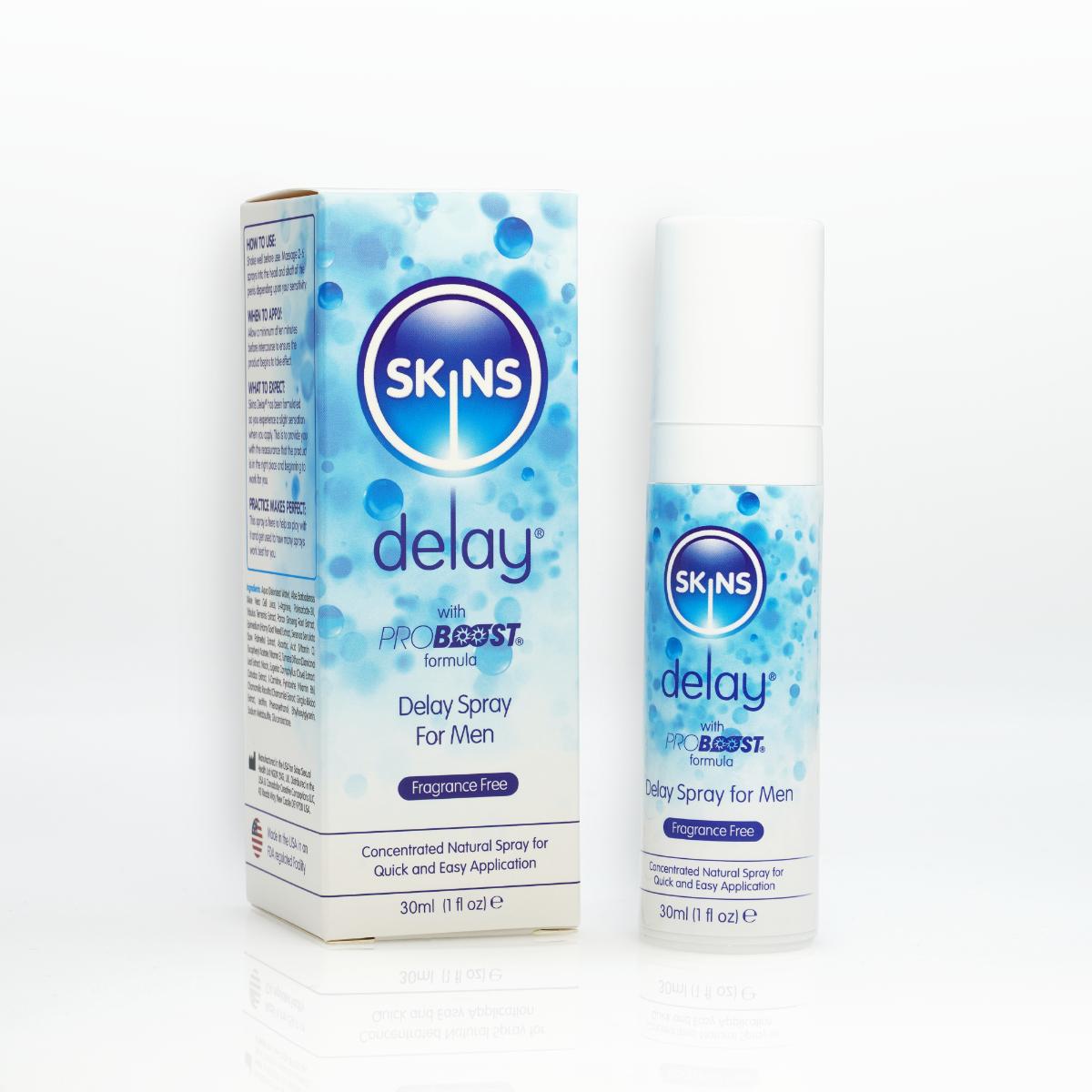Skins Natural Delay Spray Fragrance Free 30ml – All-Natural Male Delay Spray > Essentials > Mens Enhancers Main image