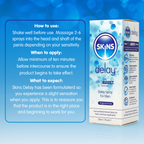 Skins Natural Delay Spray Fragrance Free 30ml – All-Natural Male Delay Spray > Essentials > Mens Enhancers