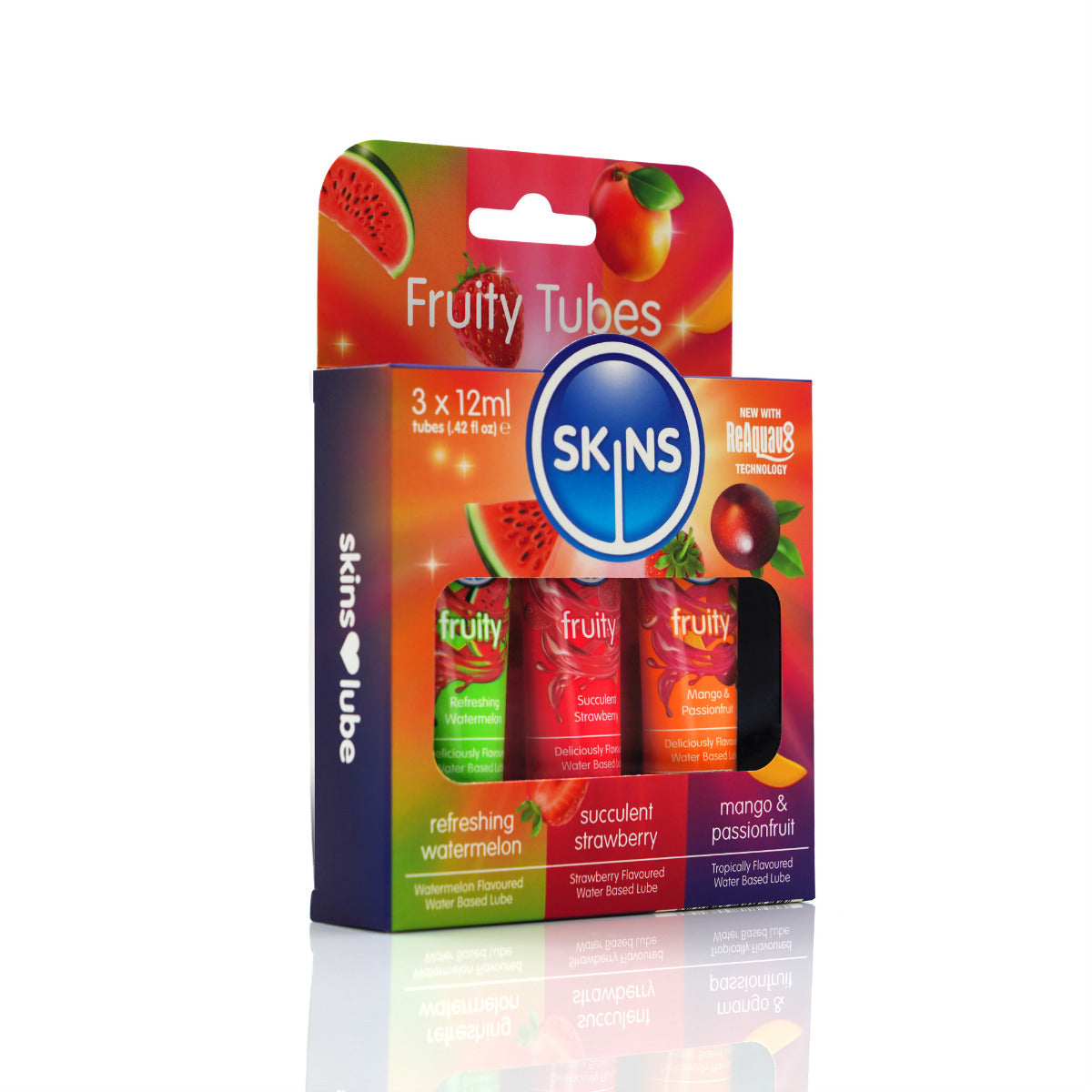 Skins Fruity Tubes Watermelon Strawberry Mango – 12ml Flavored Lubricant > Lube > Flavoured