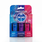 Skins Vital Sampler Tubes 3-Pack – 12ml Travel Size Lubricant Sampler Set > Lube > Water Based