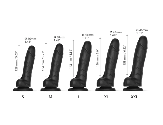 Strap On Me Sliding Skin Realistic Dual-Density Silicone Dildo - Medium | Large > Dildos > Realistic Dildos
