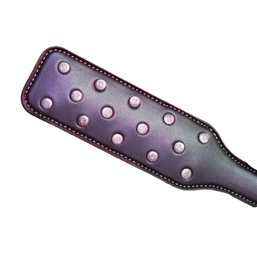 SEI MIO Studdy Hard Leather Paddle with Metal Studs – Punishment Paddle Secondary image