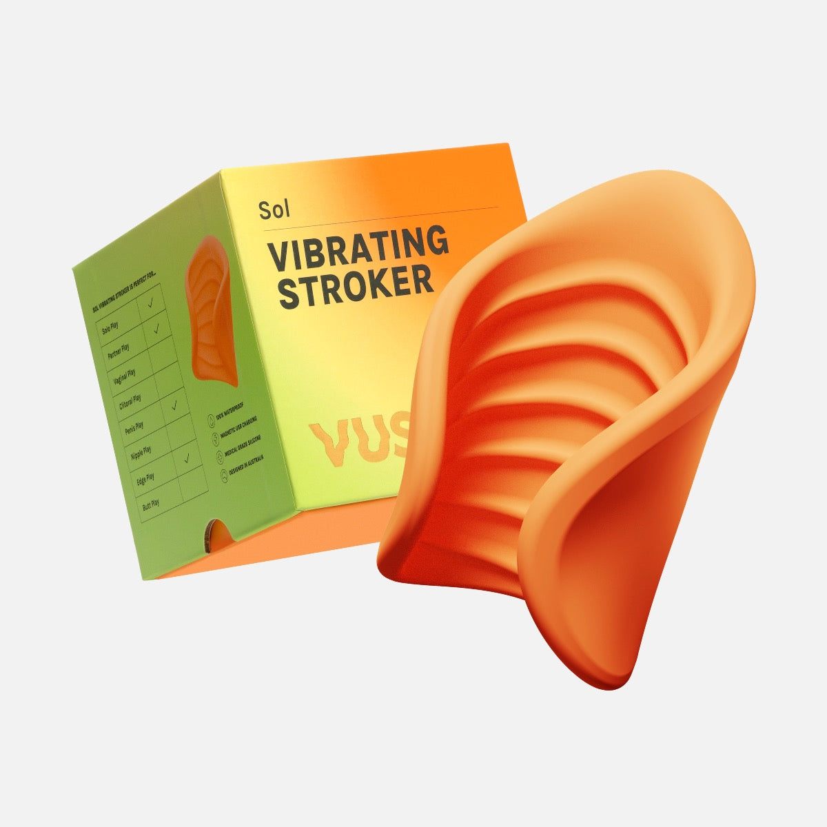 Vush Sol Vibrating Stroker – Beginner Friendly Couples Toy > Sex Toys > Couples Toys Main image