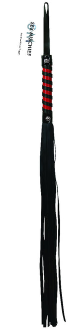 Sex and Mischief Stripe Flogger – 32-Inch Leather Flogger > Bondage Gear > Whips & Floggers