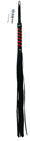 Sex and Mischief Stripe Flogger – 32-Inch Leather Flogger > Bondage Gear > Whips & Floggers