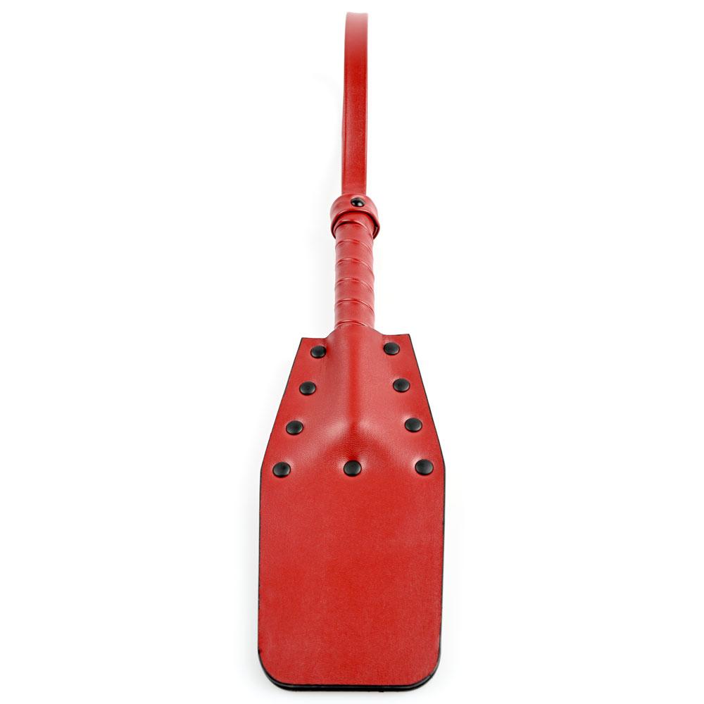 Saffron Studded Spanker – Faux Leather Impact Spanker with Studded and Smooth Surface > Bondage Gear > Paddles