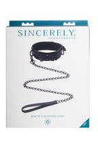Sportsheets Sincerely Bow Tie Faux Leather Collar and Lead – Faux Leather Collar and Leash Set > Bondage Gear > Collars & Leashes
