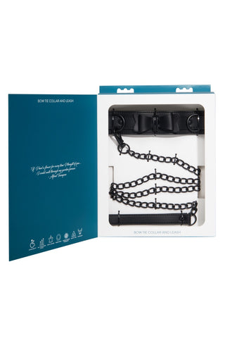 Sportsheets Sincerely Bow Tie Faux Leather Collar and Lead – Faux Leather Collar and Leash Set > Bondage Gear > Collars & Leashes