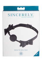 Sportsheets Sincerely Bow Tie Faux Leather Strap Silicone Ball Gag > Bondage Gear > Gags and Bits