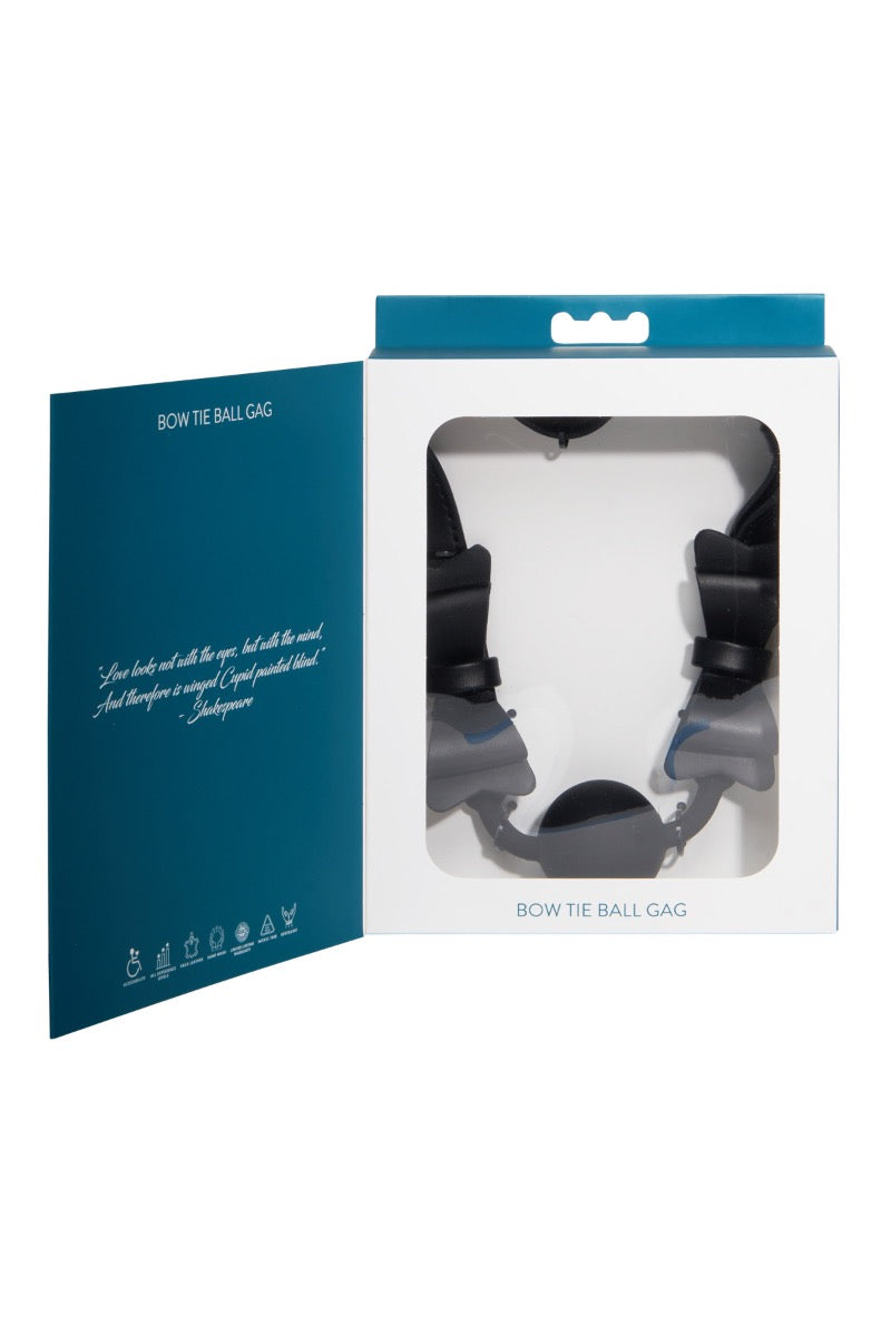 Sportsheets Sincerely Bow Tie Faux Leather Strap Silicone Ball Gag Default Title > Bondage Gear > Gags and Bits