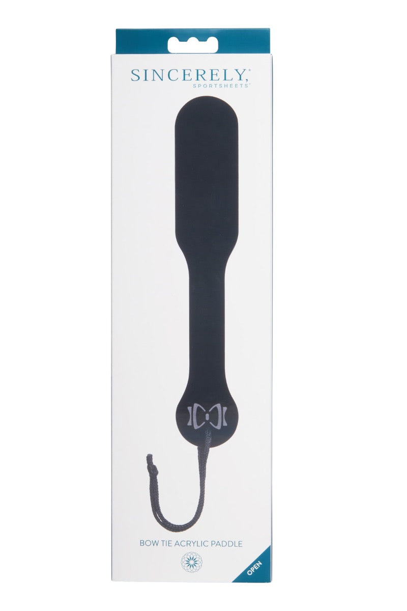 Sportsheets Sincerely Bow Tie Acrylic Paddle – Crystal Clear Acrylic Spanking Paddle > Bondage Gear > Paddles