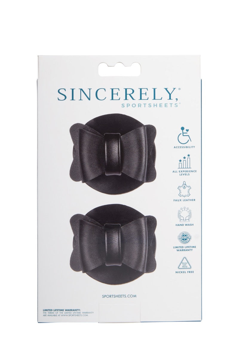 Sportsheets Sincerely Bow Tie Faux Leather Nipple Pasties – Faux Leather Nipple Pasties > Clothes > Pasties