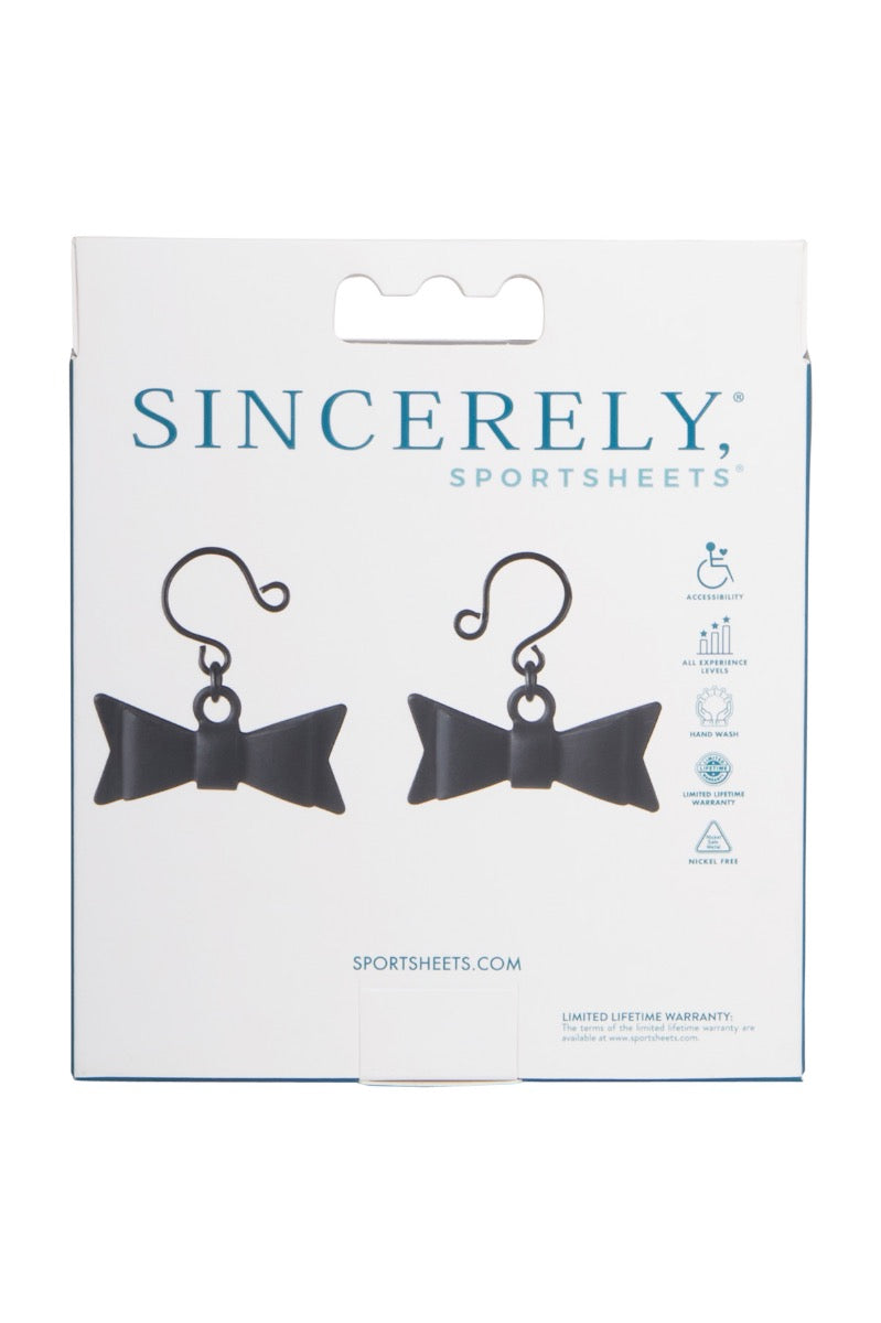 Sportsheets Sincerely Bow Tie Adjustable Metal Nipple Jewelry > Clothes > Body Jewellery (Non Piercing)