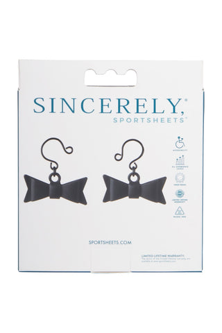 Sportsheets Sincerely Bow Tie Adjustable Metal Nipple Jewelry > Clothes > Body Jewellery (Non Piercing)