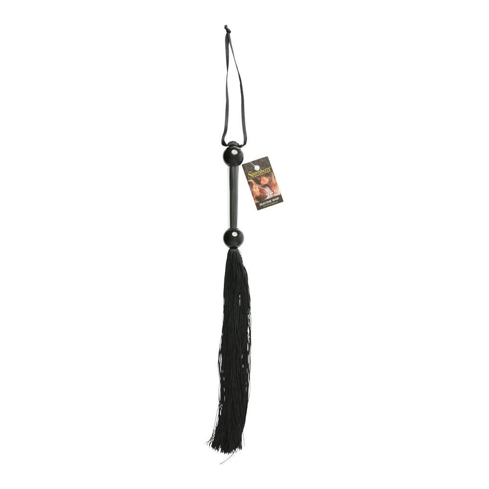 Sportsheets Large Rubber Whip – 16cm Handle 35cm Tail Whip Default Title > Bondage Gear > Whips & Floggers Main image