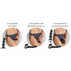 Strap On Me Unique Harness – Stretchy Durable Lingerie Harness with Two Discrete Rings > Dildos > Strap On Harnesses