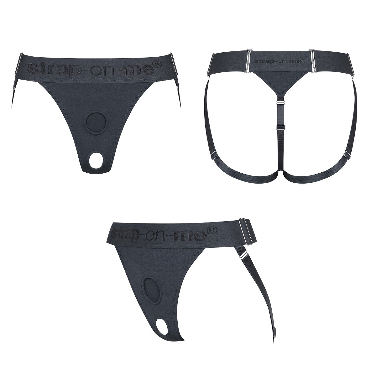 Strap On Me Unique Harness – Stretchy Durable Lingerie Harness with Two Discrete Rings > Dildos > Strap On Harnesses