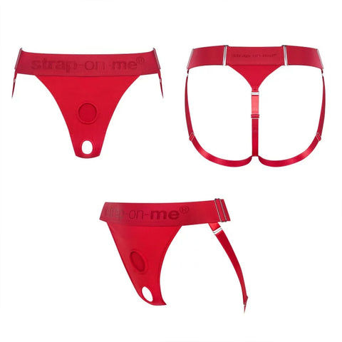 Strap On Me Unique Harness – Stretchy Durable Lingerie Harness with Two Discrete Rings > Dildos > Strap On Harnesses