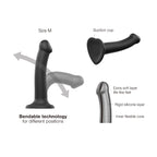 Strap On Me Semi-Realistic Dual Density Bendable Silicone Dildo with Suction Cup – Medium > Dildos > Realistic Dildos