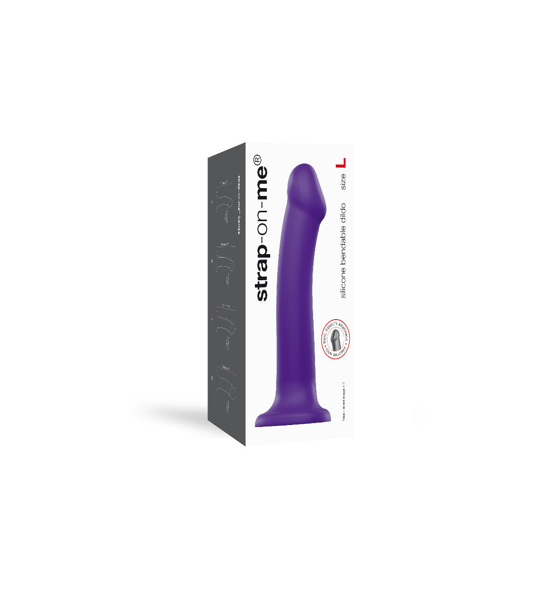 Strap On Me Semi-Realistic Dual Density Bendable Silicone Dildo with Suction Cup - Medium > Dildos > Realistic Dildos