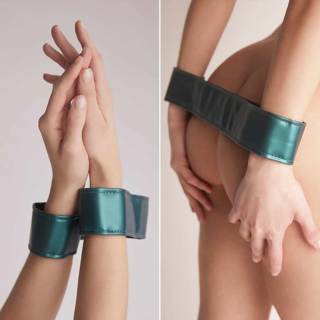 Strap On Me Leatherette Harness Metallic Finish Adjustable Strap-On Harness Secondary image