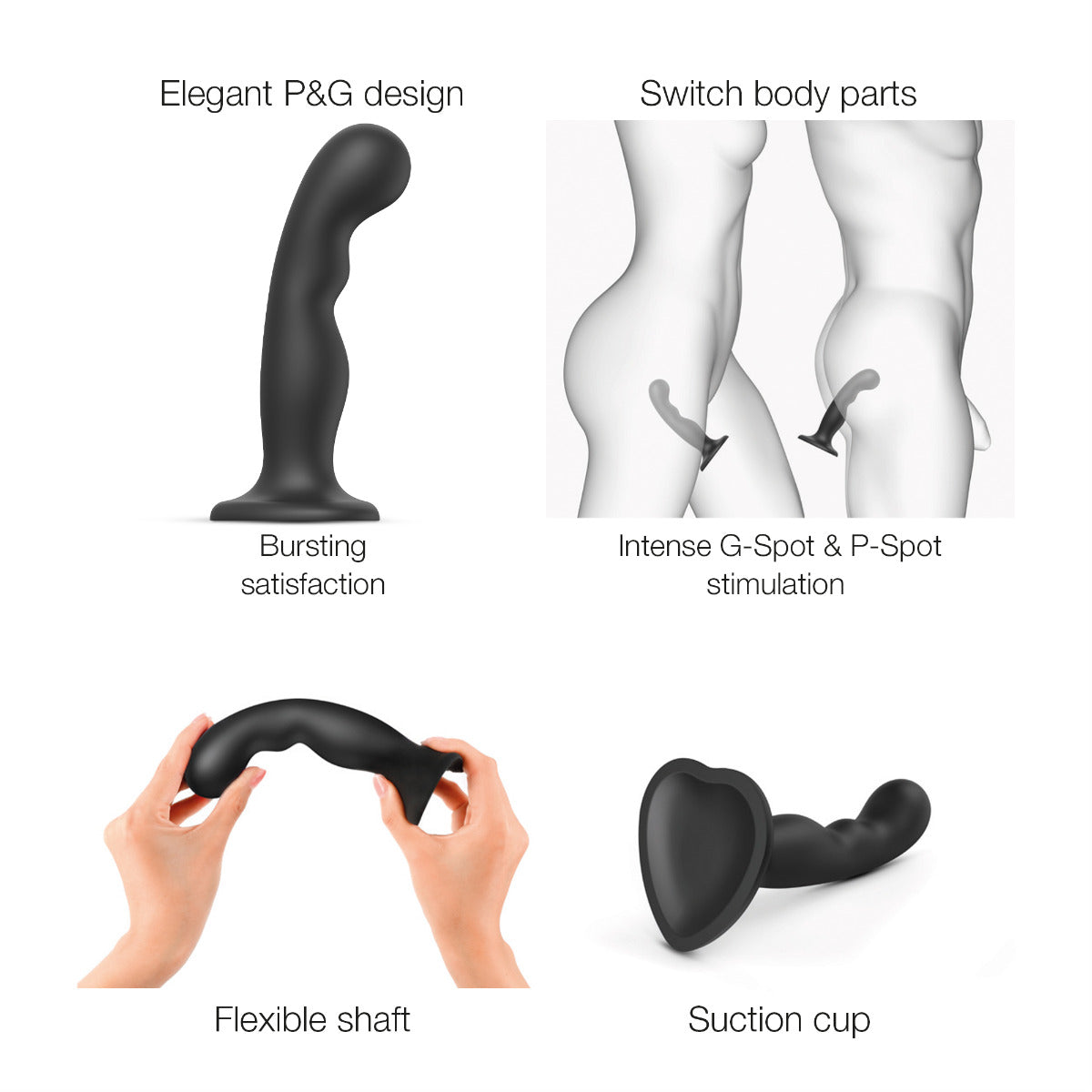 Strap On Me Dildo Plug P&G – Hybrid Angled Design Large Dildo Plug Secondary image