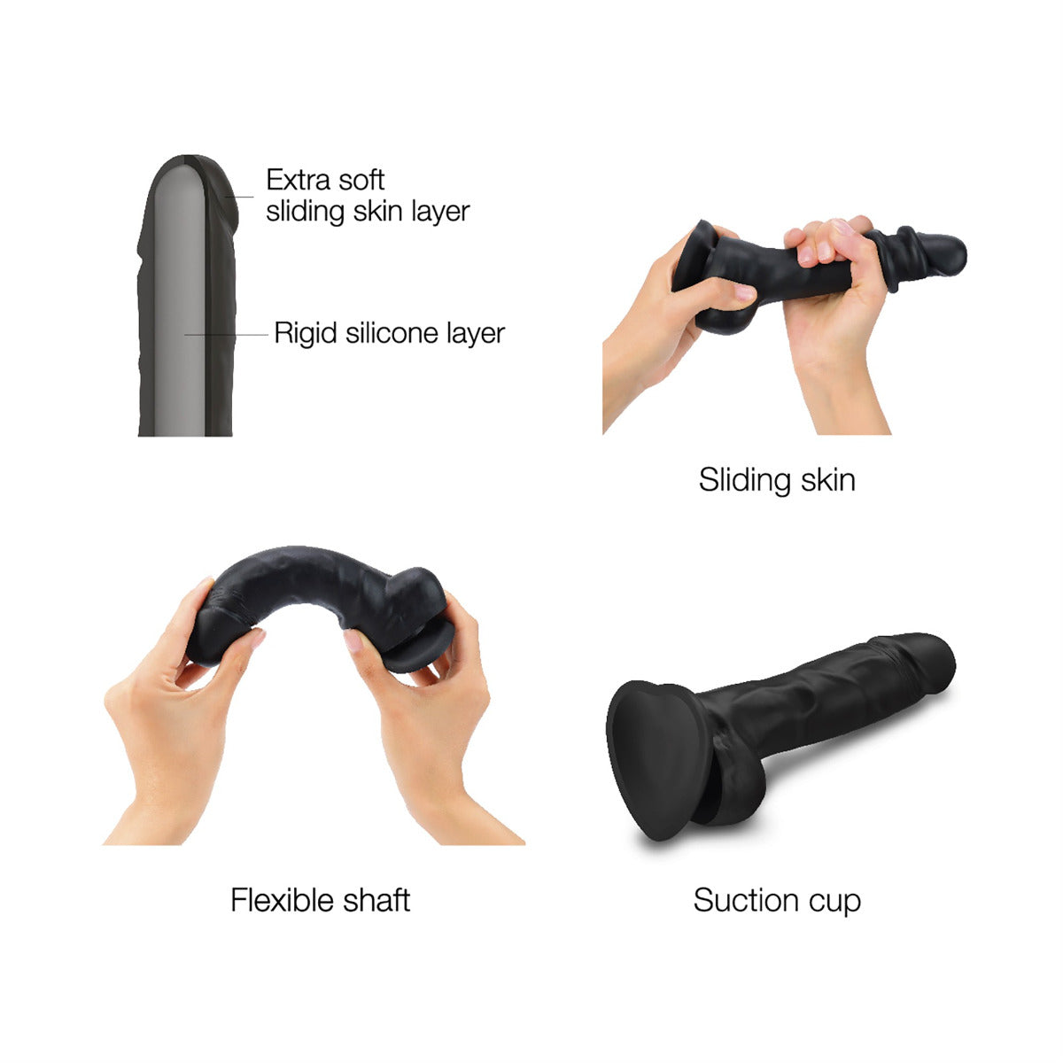 Strap On Me Sliding Skin Realistic Dildo XL Dual Density Silicone Dildo Secondary image