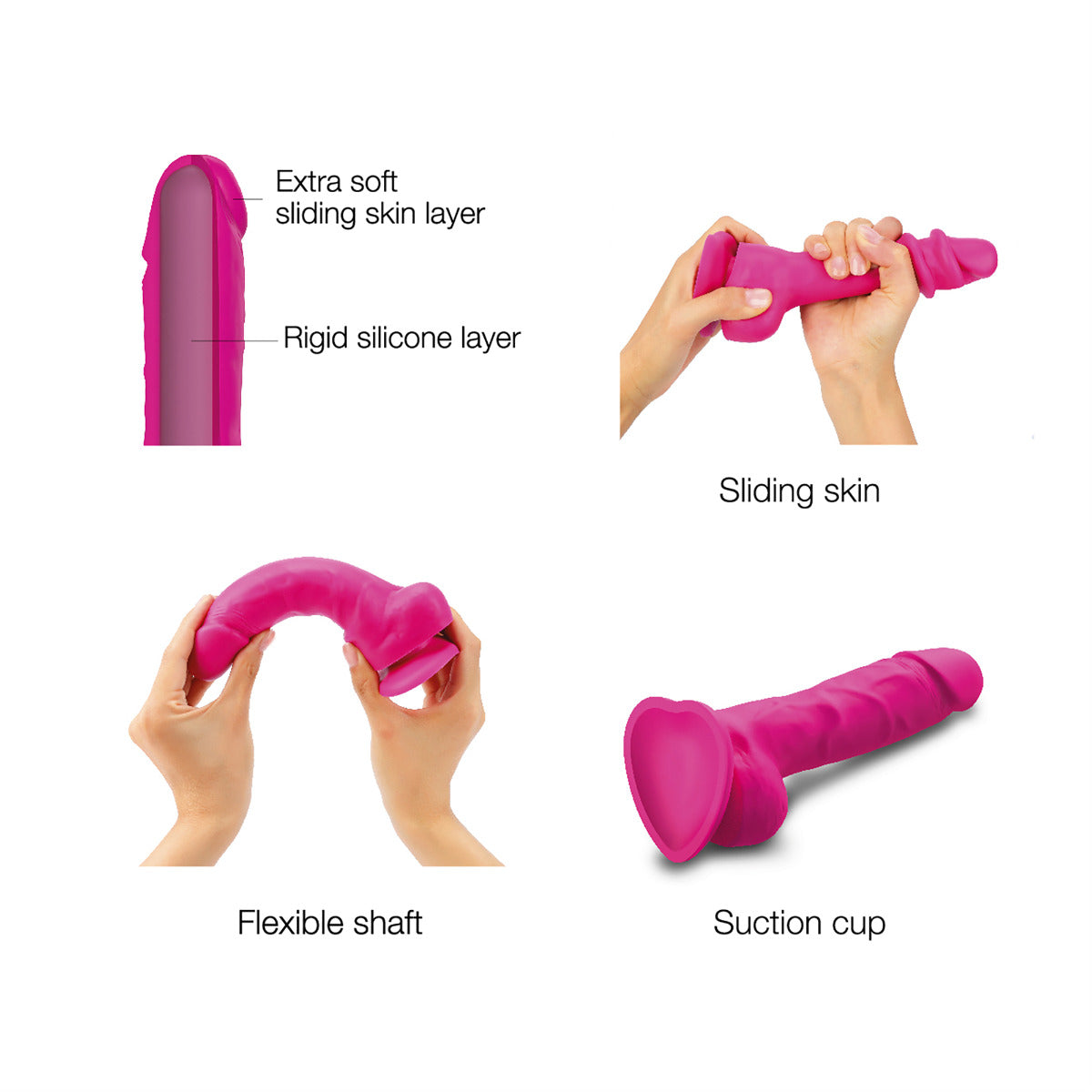 Strap On Me Sliding Skin Realistic Dildo Large Dual-Density Silicone Dildo Secondary image