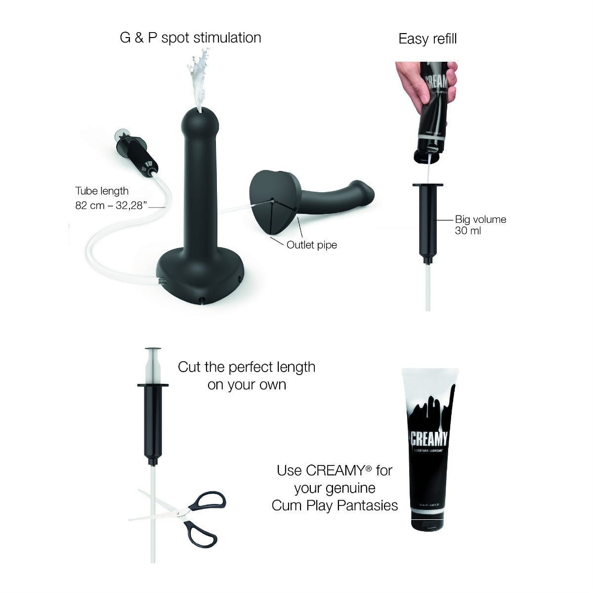 Strap On Me Squirting Cum Dildo – Ultra-Soft Silicone Semi-Realistic Large Dildo > Dildos > Squirting Dildos