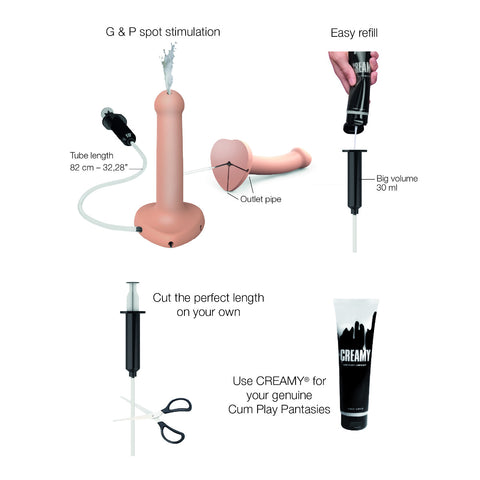 Strap On Me Squirting Cum Dildo – Ultra-Soft Silicone Semi-Realistic Large Dildo > Dildos > Squirting Dildos