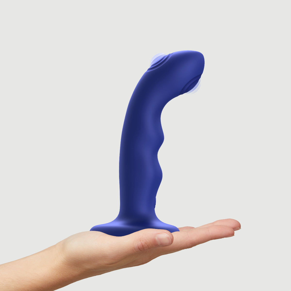 Strap On Me Tapping Dildo Wave – Double-Tap Vibrating Silicone Dildo Blue > Dildos > Neutral Dildos Main image