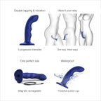 Strap On Me Tapping Dildo Wave – Double-Tap Vibrating Silicone Dildo > Dildos > Neutral Dildos