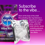 Skins Vibrating Ring – Rechargeable Silicone Vibrating Cock Ring > Cock Ring > Vibrating