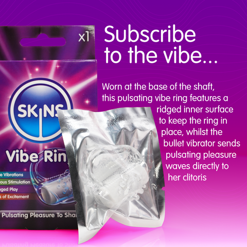 Skins Vibrating Ring – Rechargeable Silicone Vibrating Cock Ring > Cock Ring > Vibrating