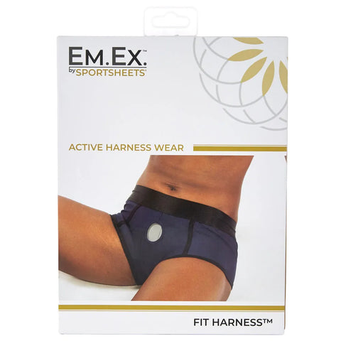 Em.Ex Active Harness Wear – Durable Comfort Fit Harness with Elastic Waistband and Nitrile O-Ring > Dildos > Strap On Harnesses