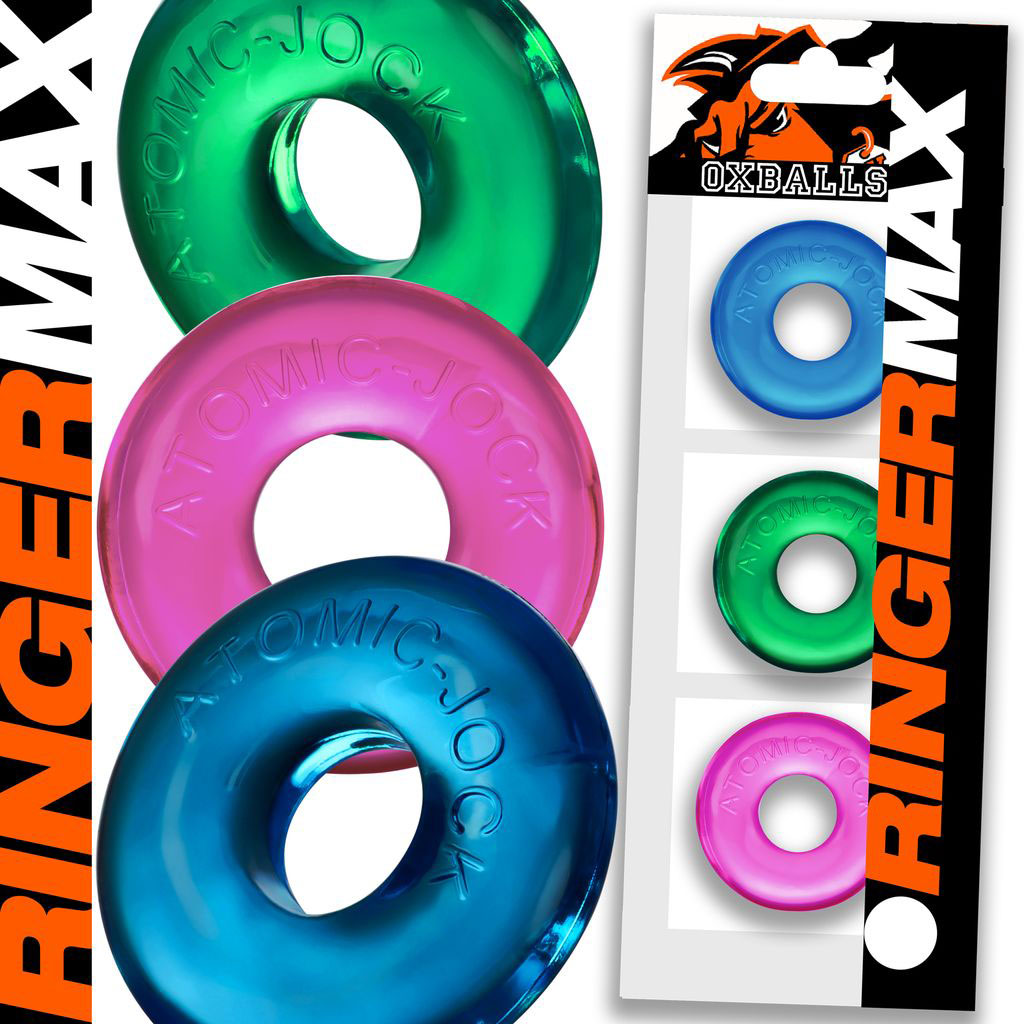 Oxballs Ringer Max Cockring 3 Pack Coloured COCK RING Set