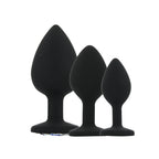 Toosh Silicone Butt Plug Set of 3 Small to Large – Jewelled Base Butt Plug > Anal Range > Butt Plug Kits