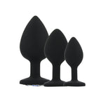Toosh Silicone Butt Plug Set of 3 – Jewelled Plugs (Small, Medium, Large) > Anal Range > Jewel Butt Plugs