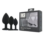 Toosh Silicone Butt Plug Set of 3 Small to Large – Jewelled Base Butt Plug > Anal Range > Butt Plug Kits