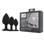 Toosh Silicone Butt Plug Set of 3 – Jewelled Plugs (Small, Medium, Large) > Anal Range > Jewel Butt Plugs