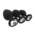 Toosh Silicone Butt Plug Set of 3 Small to Large – Jewelled Base Butt Plug > Anal Range > Butt Plug Kits