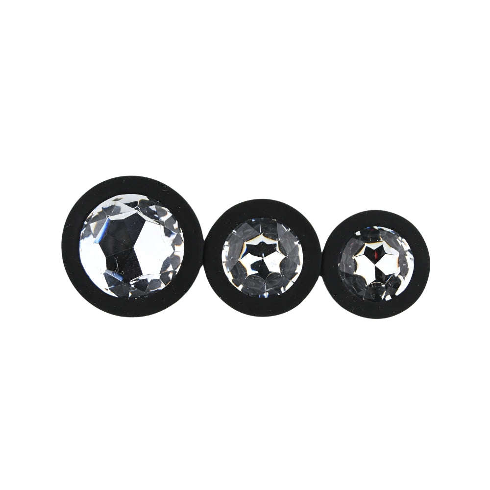 Toosh Silicone Butt Plug Set of 3 Small to Large – Jewelled Base Butt Plug > Anal Range > Butt Plug Kits
